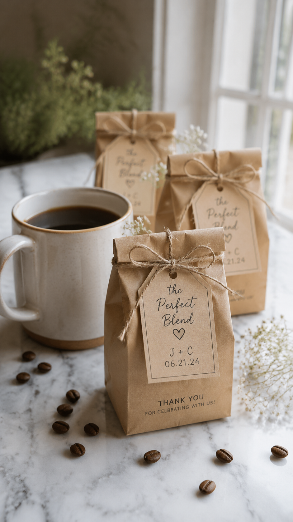 coffee-bag-wedding-favors-handmade-kraft-paper