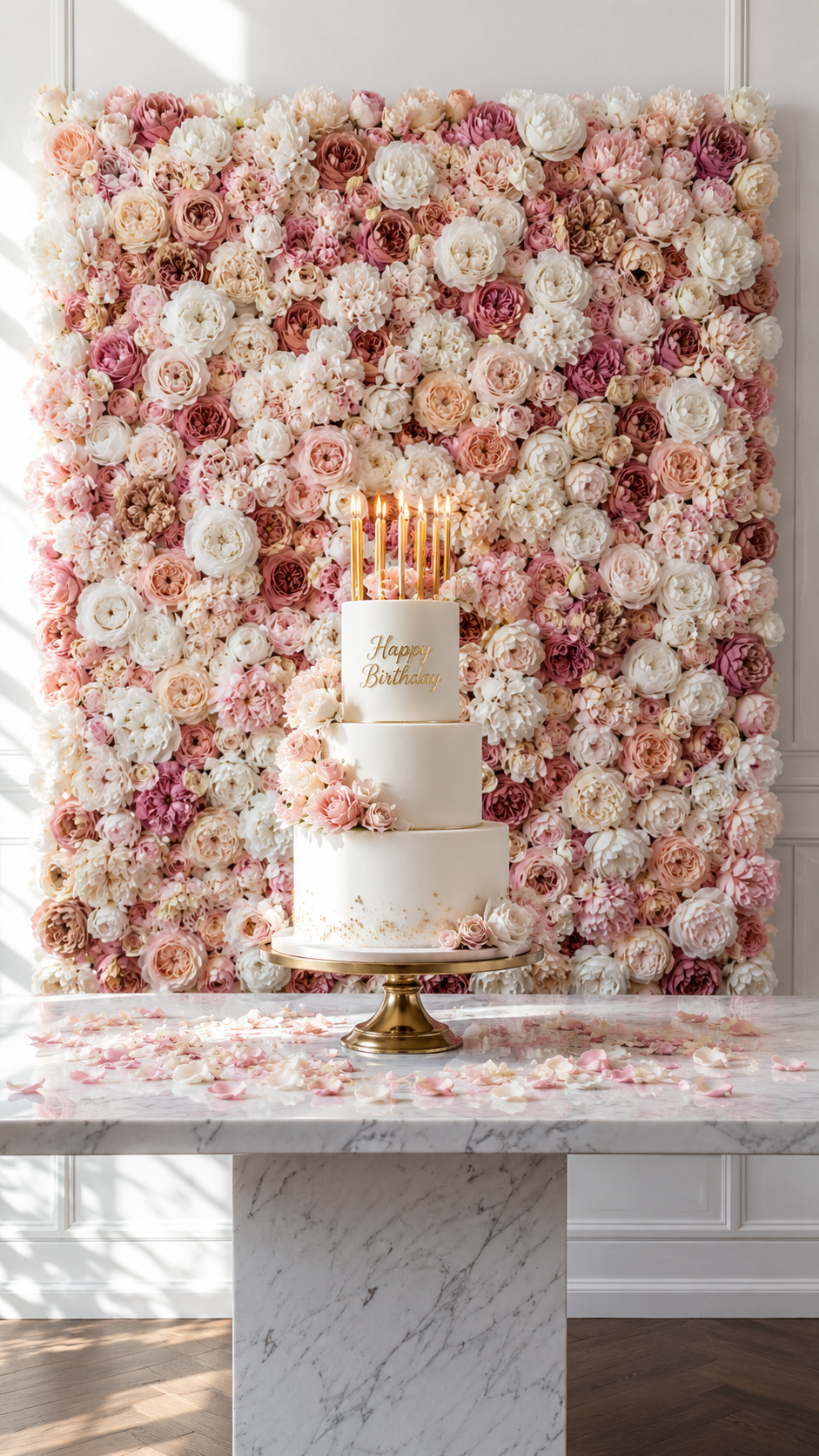 DIY Flower Wall birthday party Backdrop