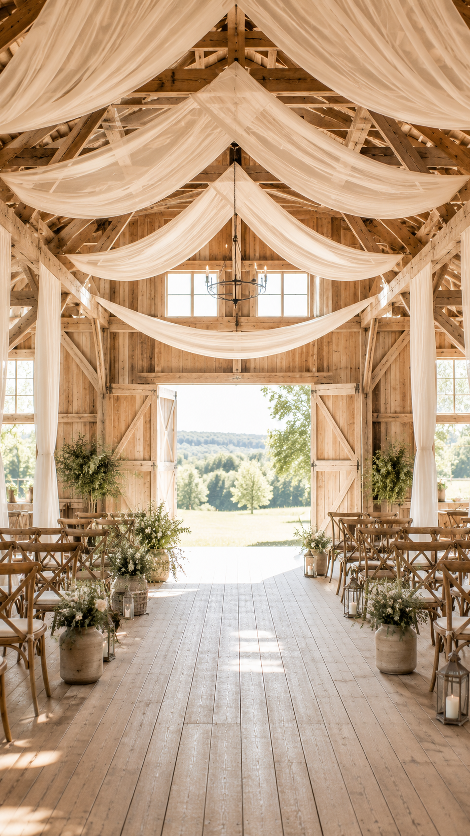 fabric-draped-rustic-barn-wedding