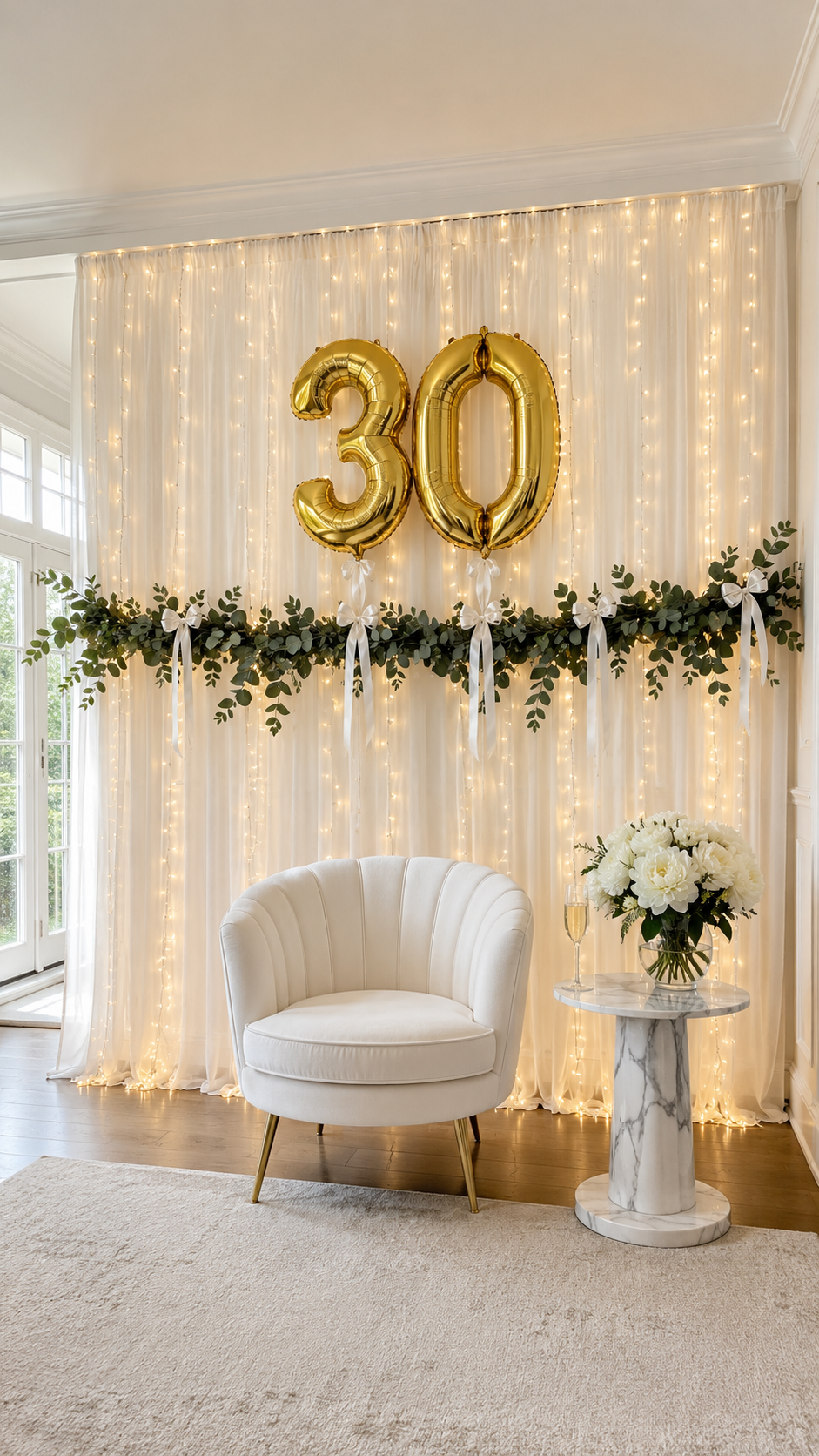 Fairy Light Birthday Party Backdrop