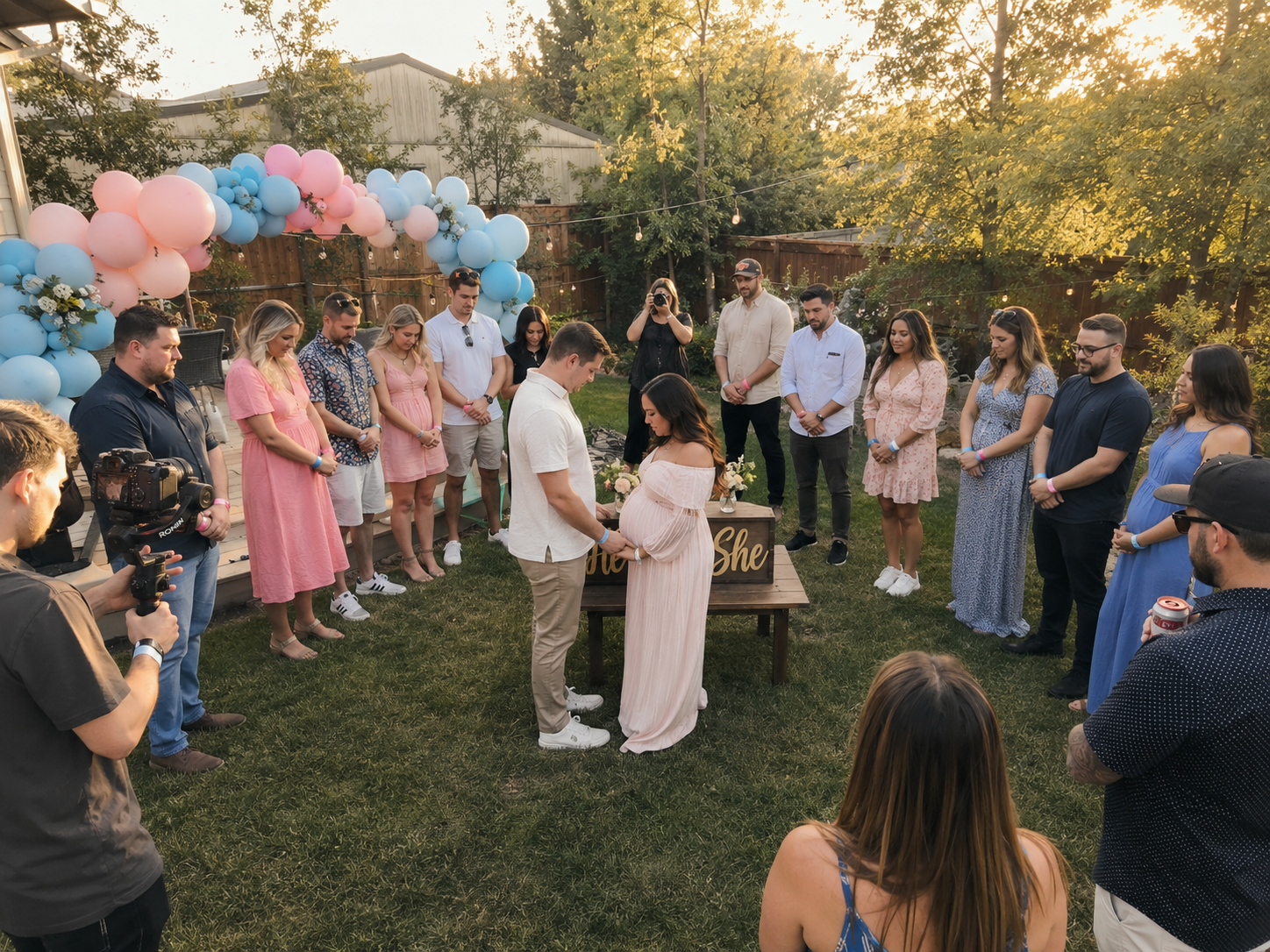 gender-reveal-party-make-moment-special-team-ribbons-videographer-couple-breath