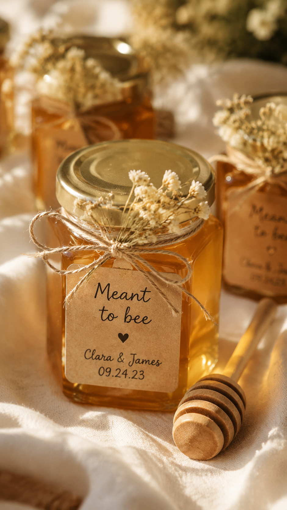 honey-jar-wedding-favors-handwritten-notes