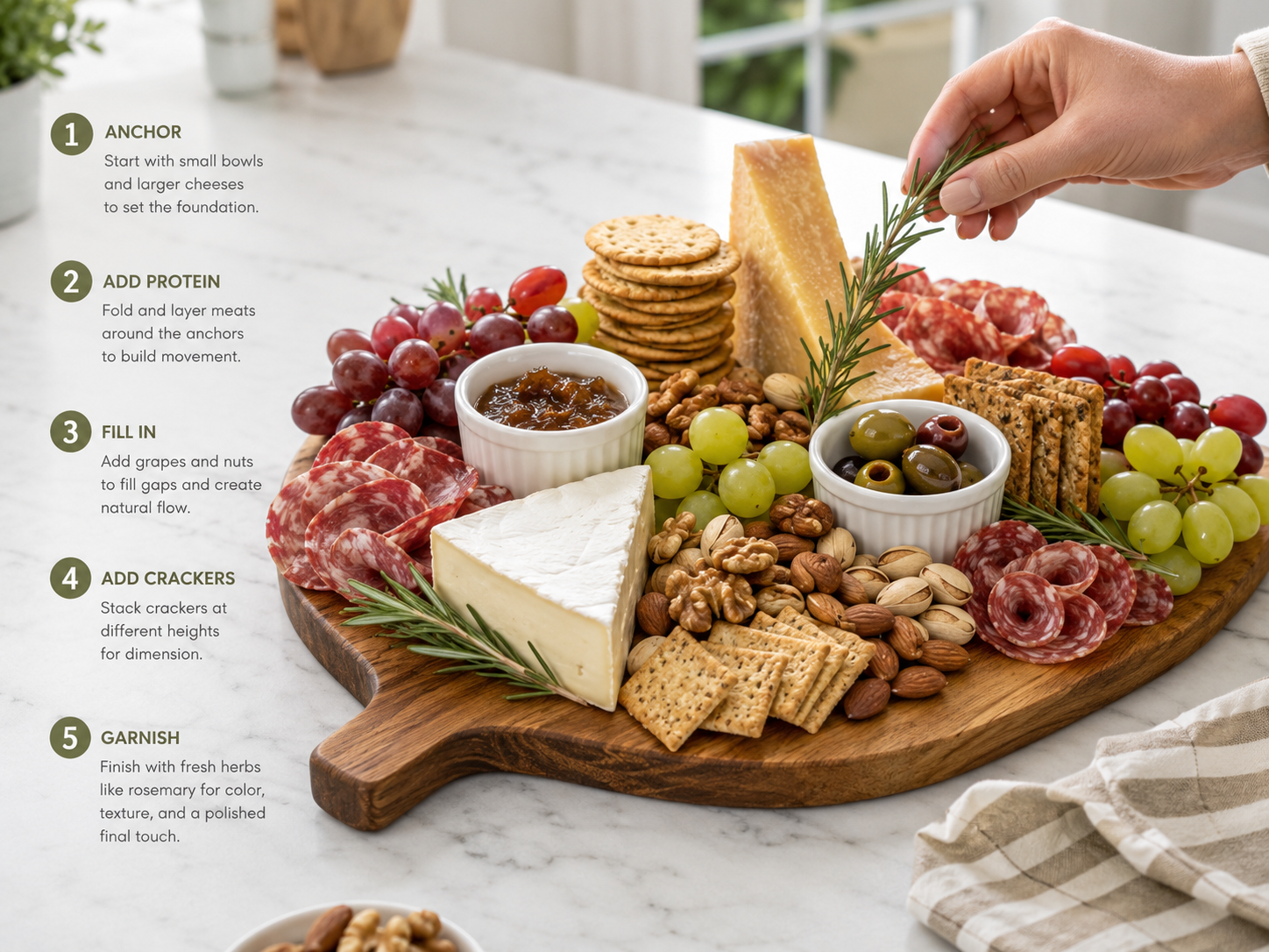 how-to-style-grazing-board-professional-five-steps-ramekins-garnish