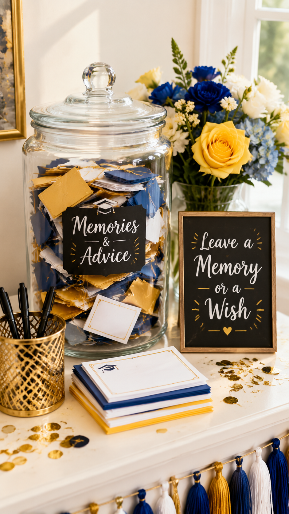Memory Jar Station diy graduation party decorations