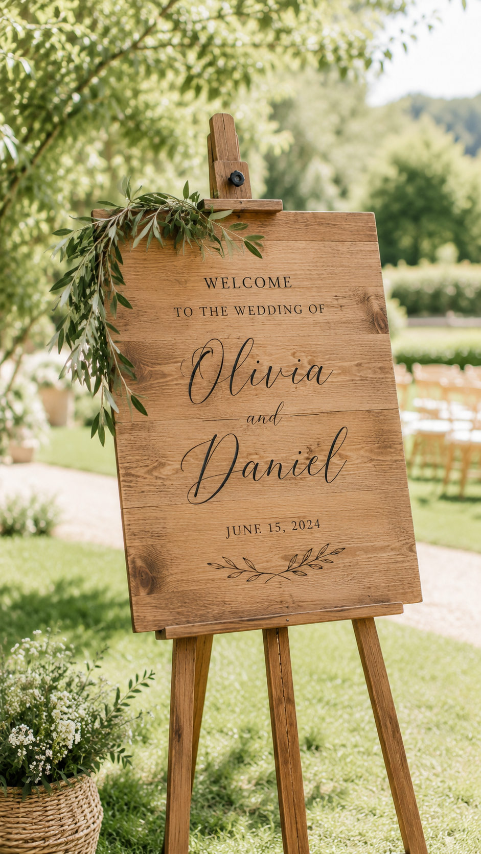 minimal-wood-wedding-signage-daylight