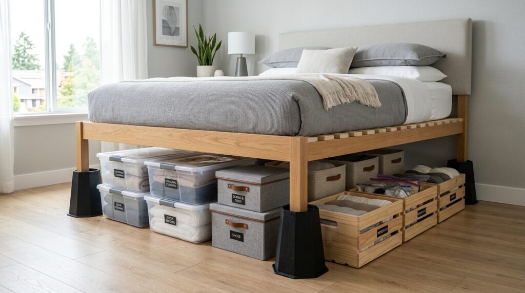 Bed-Risers-Creating-Hidden-Storage-Zones