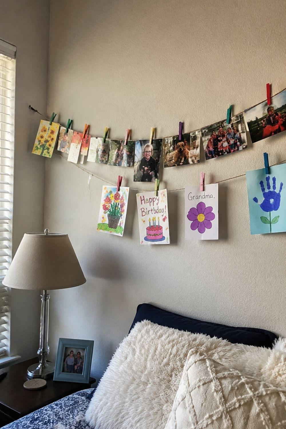 Clothespin Picture Display Strand
