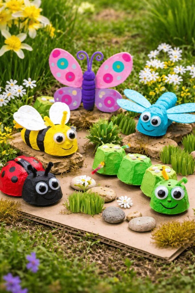 Egg-Carton-Garden-summer-crafts-for-kids-Creatures.