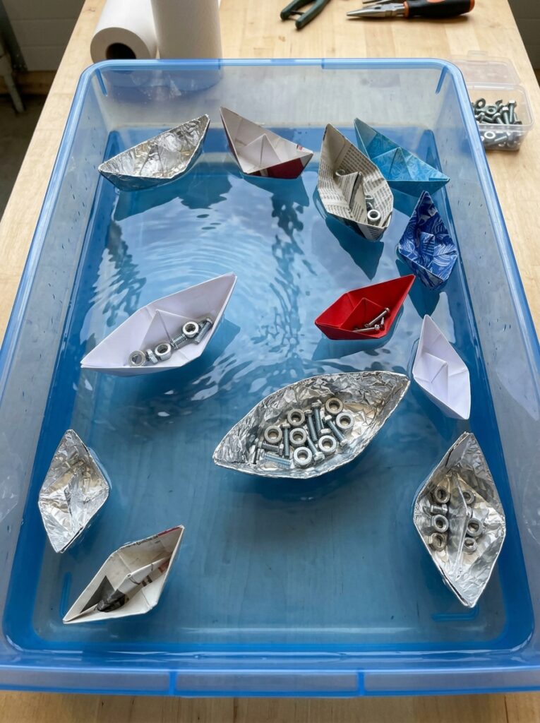 Foil_and_paper_boats_floating.