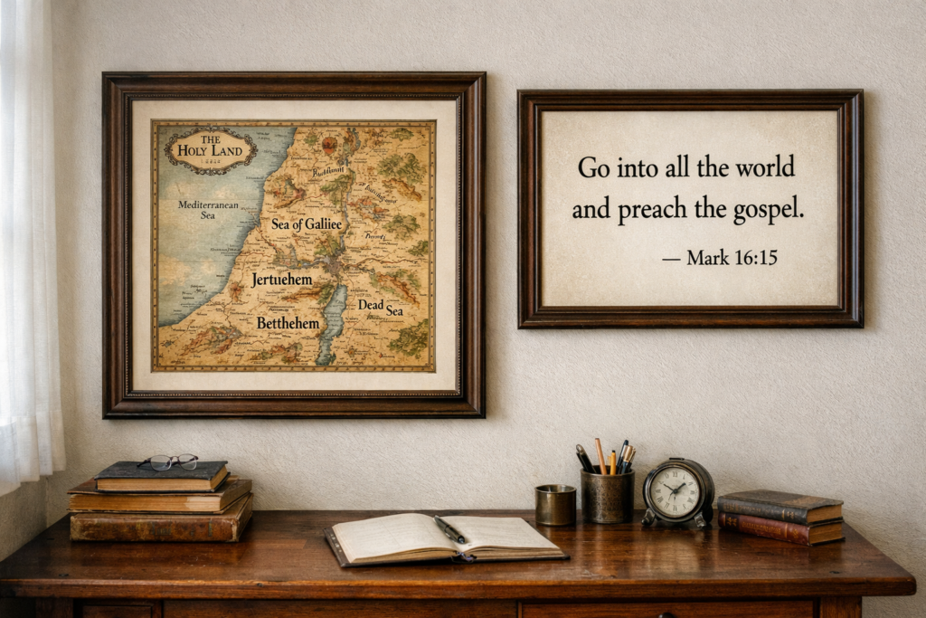 Framed-Scripture-Maps-Highlighting-Places-Mentioned-in-the-Bible.