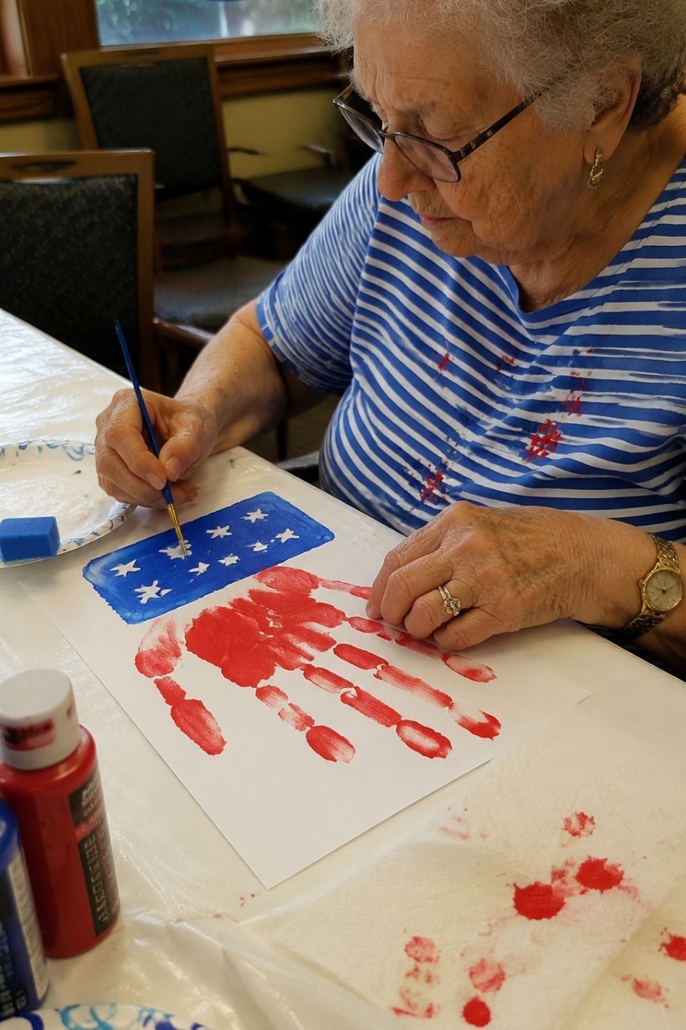 Handprint American Flag