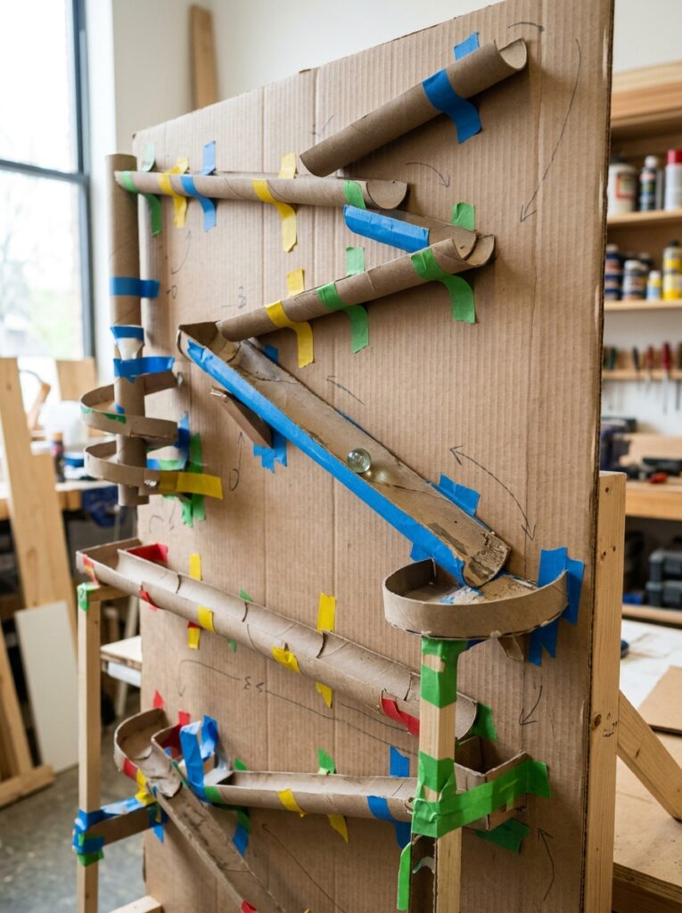 Marble_track_built_from_cardboard