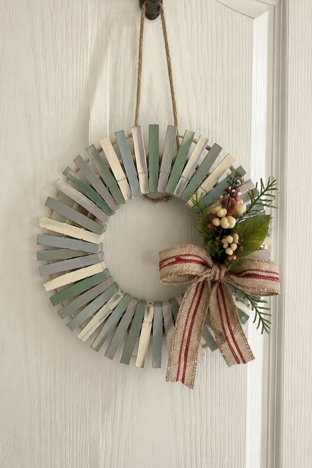 Mini Clothespin Wreath