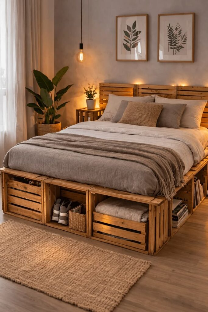 Pallet-Bed-Base-With-Storage-Compartments