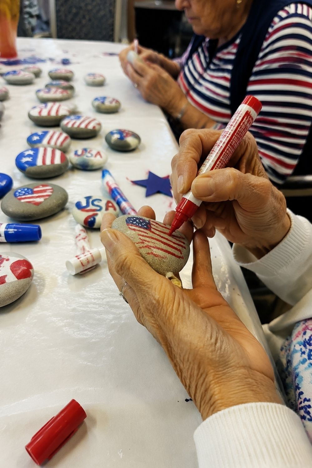 Patriotic Rock Painting