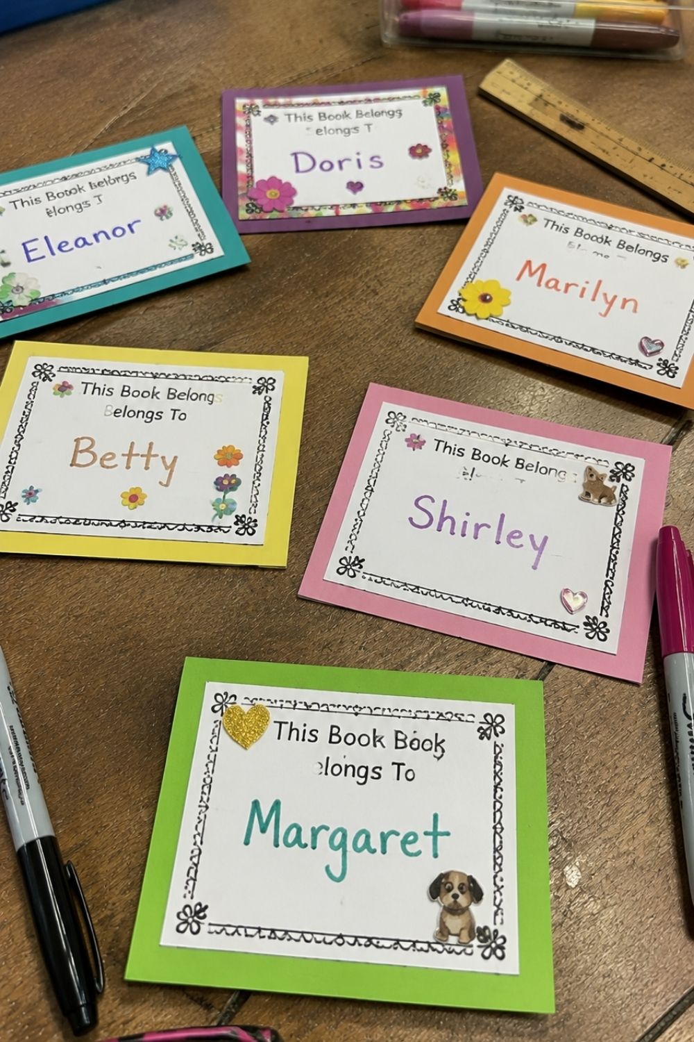 Personalized Bookplate Cards August crafts for seniors