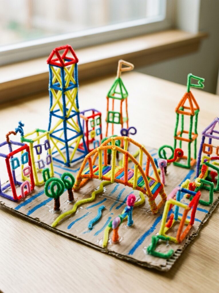 Pipe-Cleaner-City-Skyline