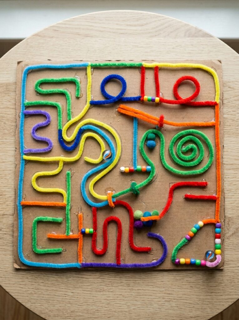 Pipe-Cleaner-Marble-Maze