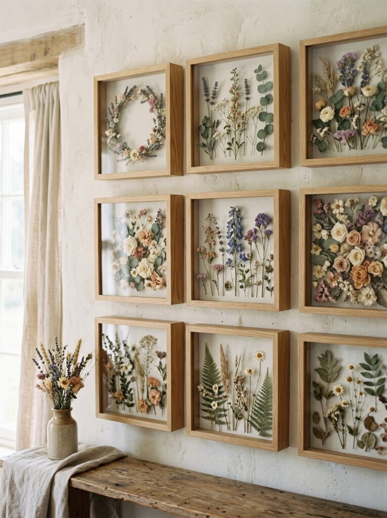 Shadow_box_frames_dried_flowers