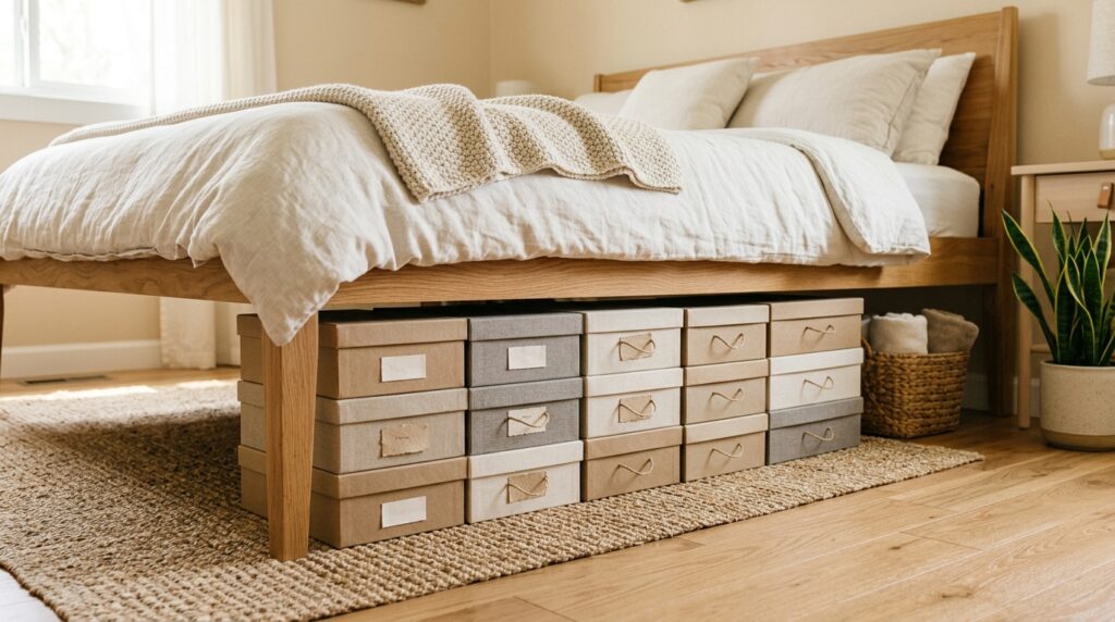 Shoe-Boxes-Converted-Into-Labeled-Storage-Compartments.