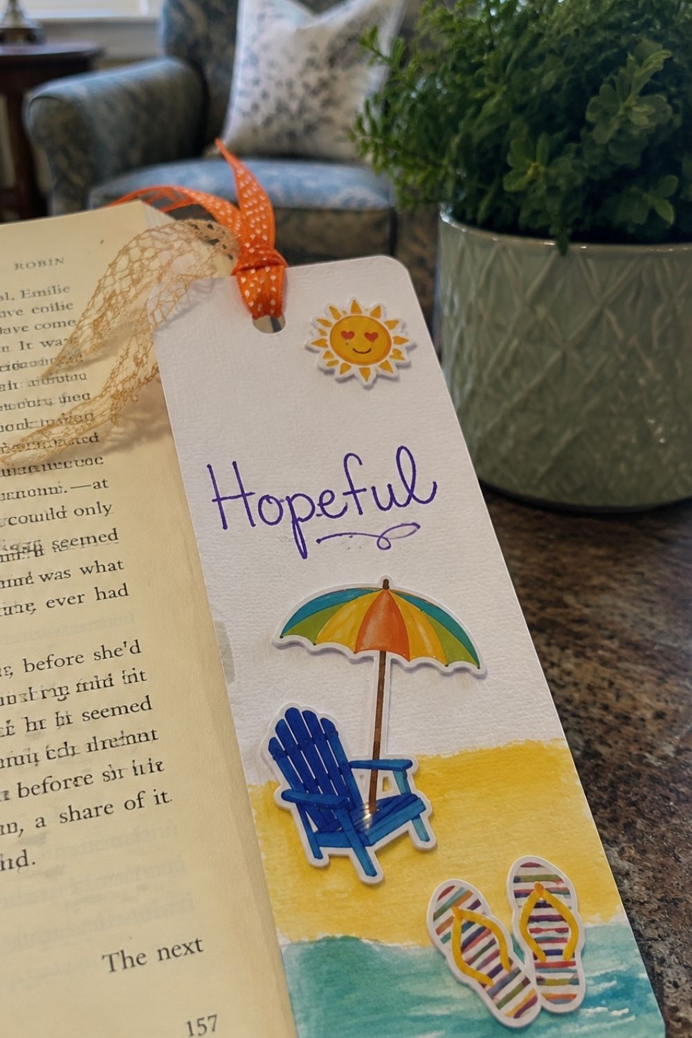 Simple Bookmark With a Summer Word
