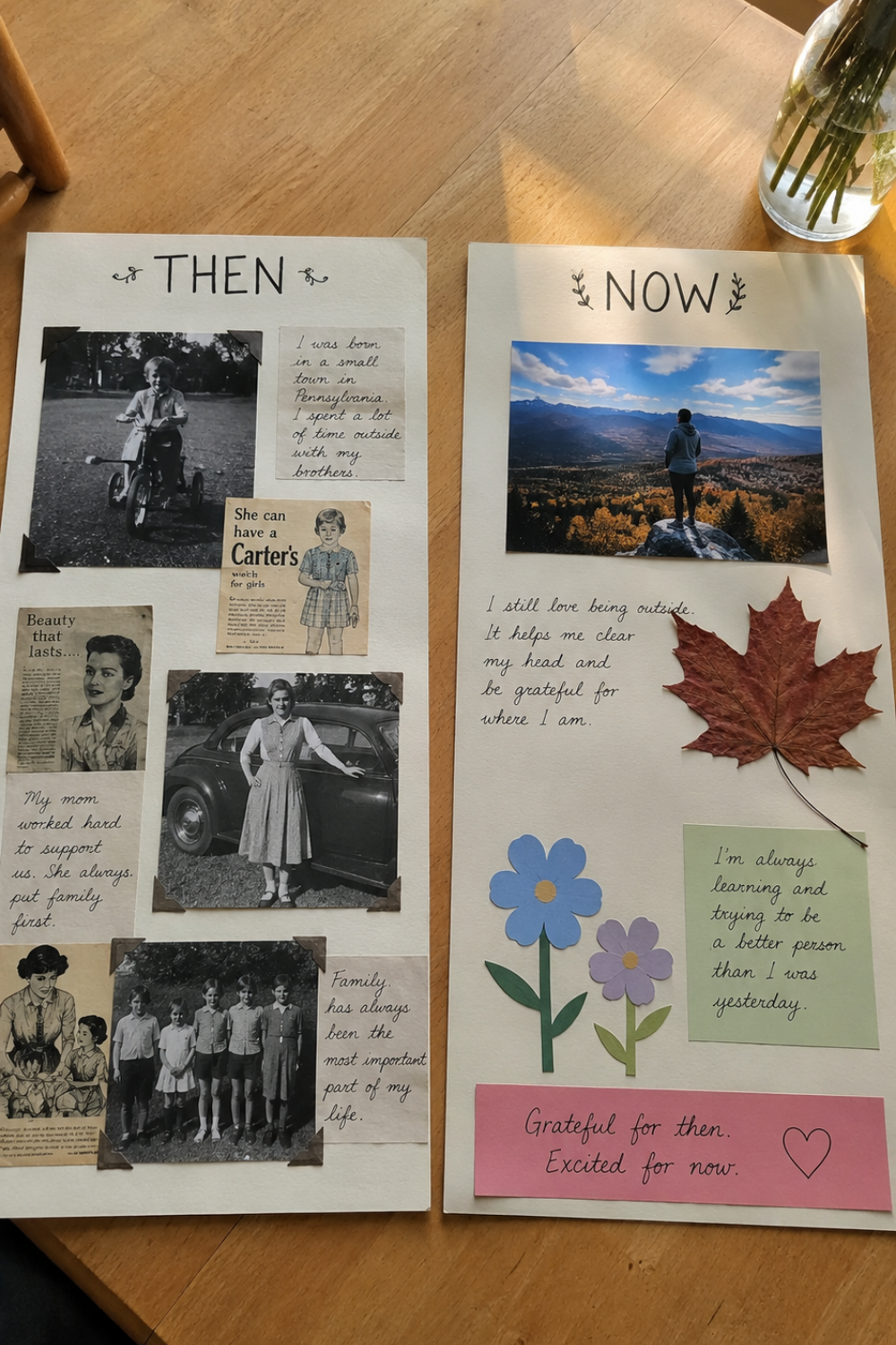Then and Now Memory Boards