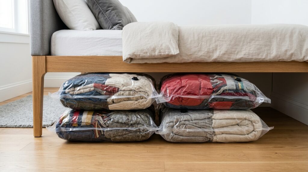 Vacuum-Sealed-Seasonal-Clothing-Bags