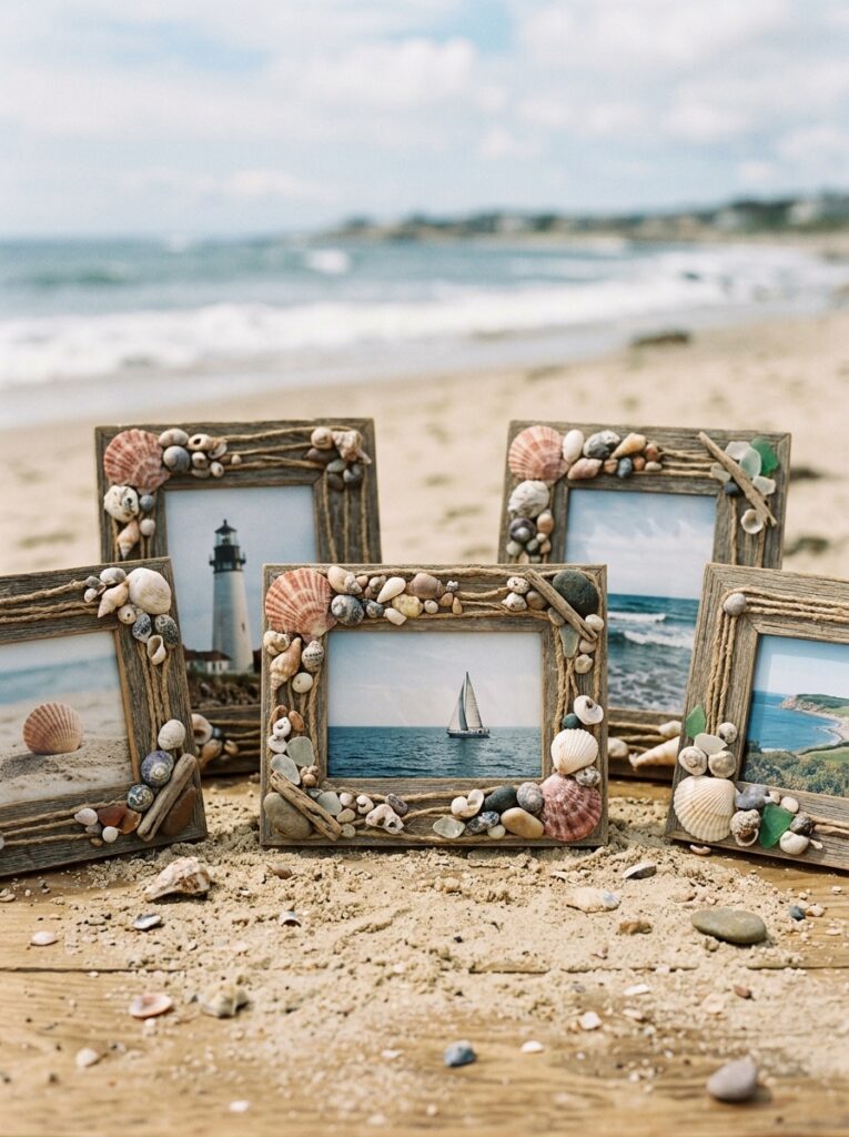 Wooden_frames_decorated_with_seashell-easy-senior-summer-crafts.