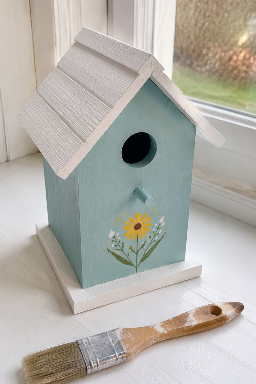 crafts-for-seniors-with-low-vision-painted-birdhouse