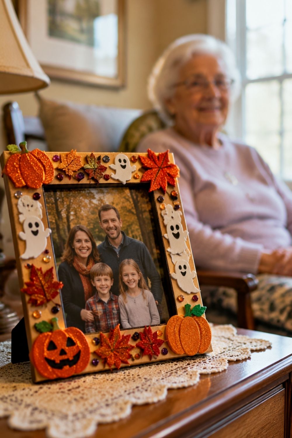 decorated-photo-frame-halloween-craft-seniors