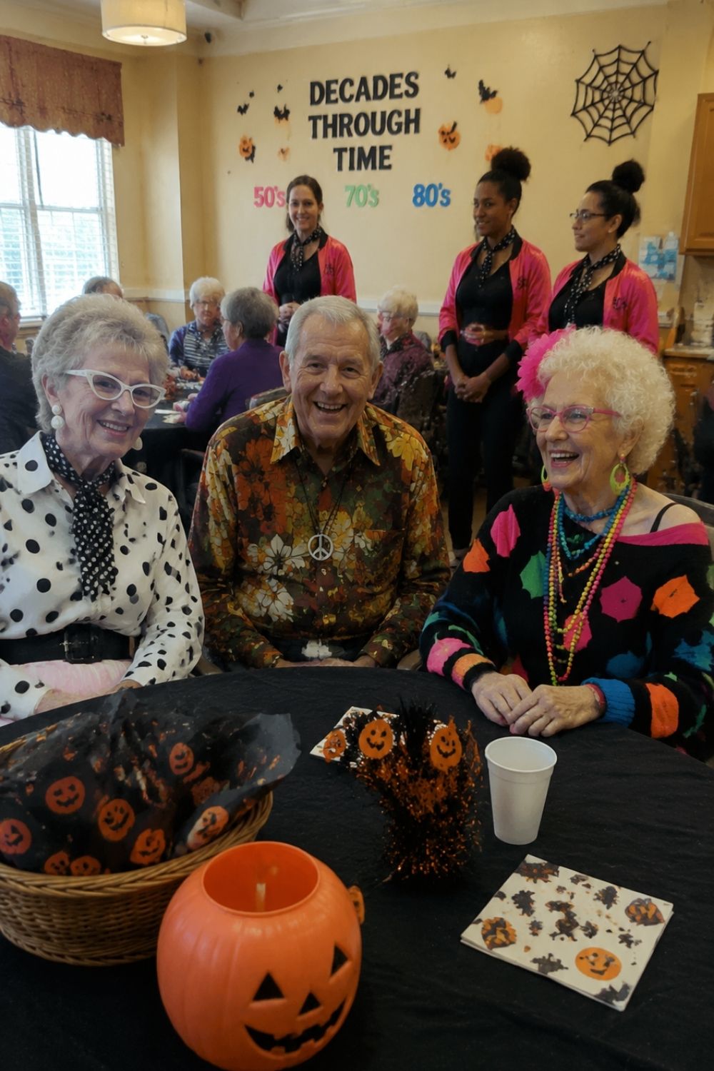 halloween-party-assisted-living-group-theme-costume-decades