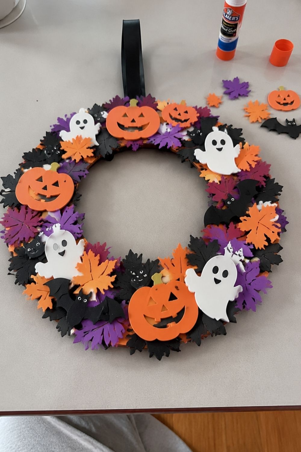 halloween-party-assisted-living-halloween-wreath-foam-shapes