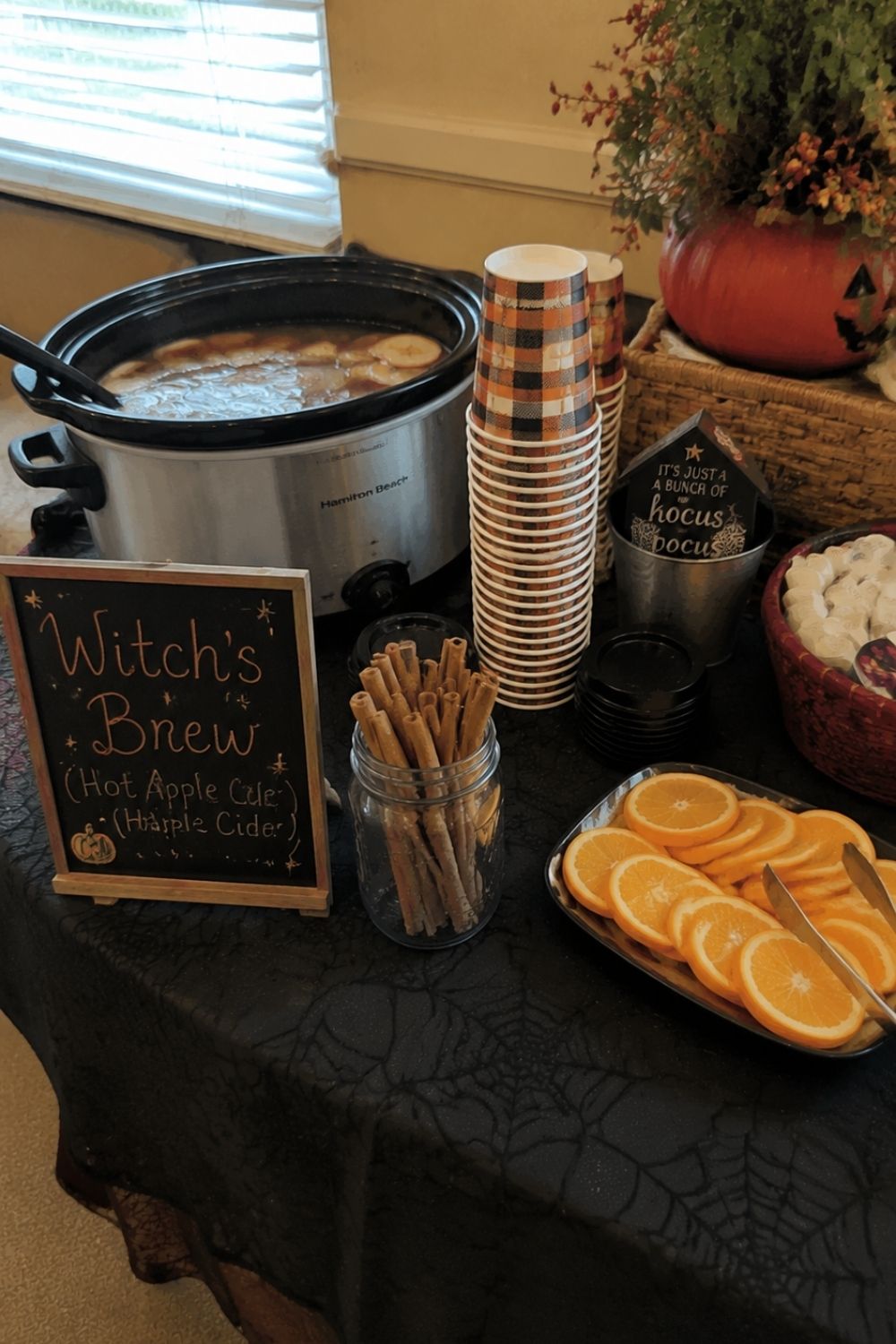 halloween-party-assisted-living-hot-apple-cider-station