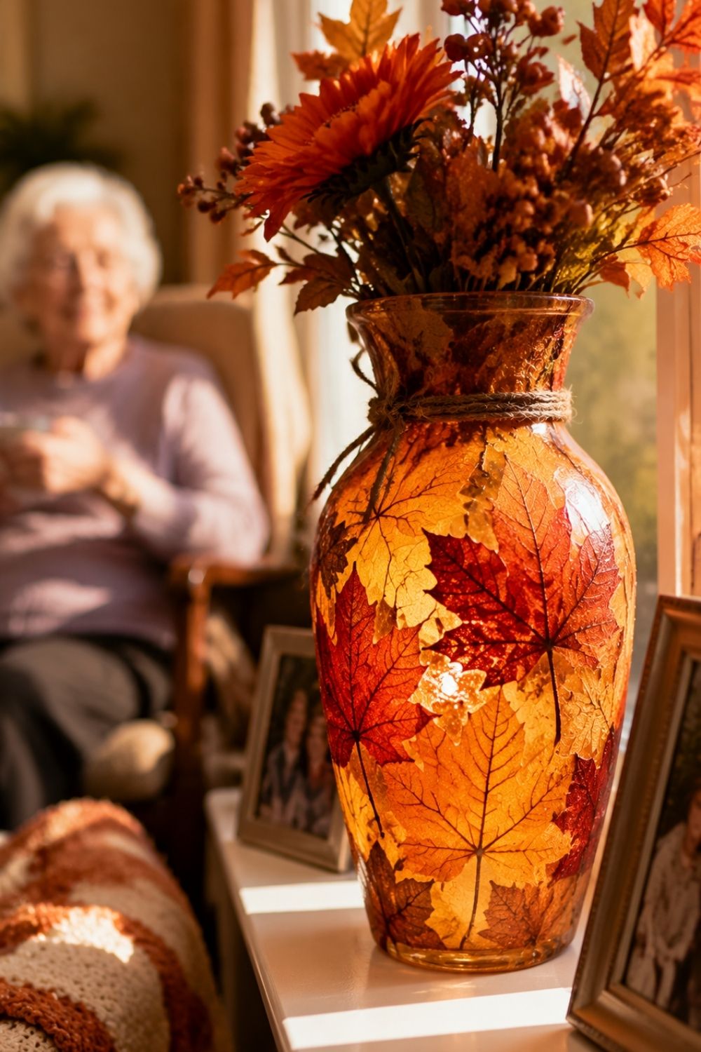mod-podge-leaf-vase-halloween-craft-seniors