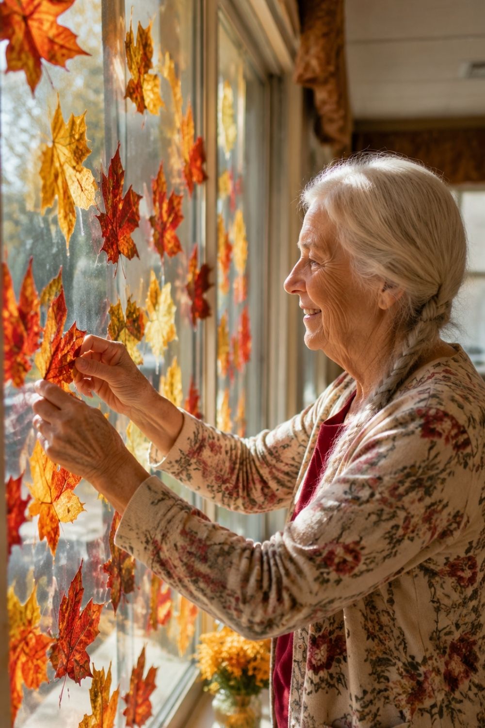 tissue-paper-collage-leaf-craft-seniors
