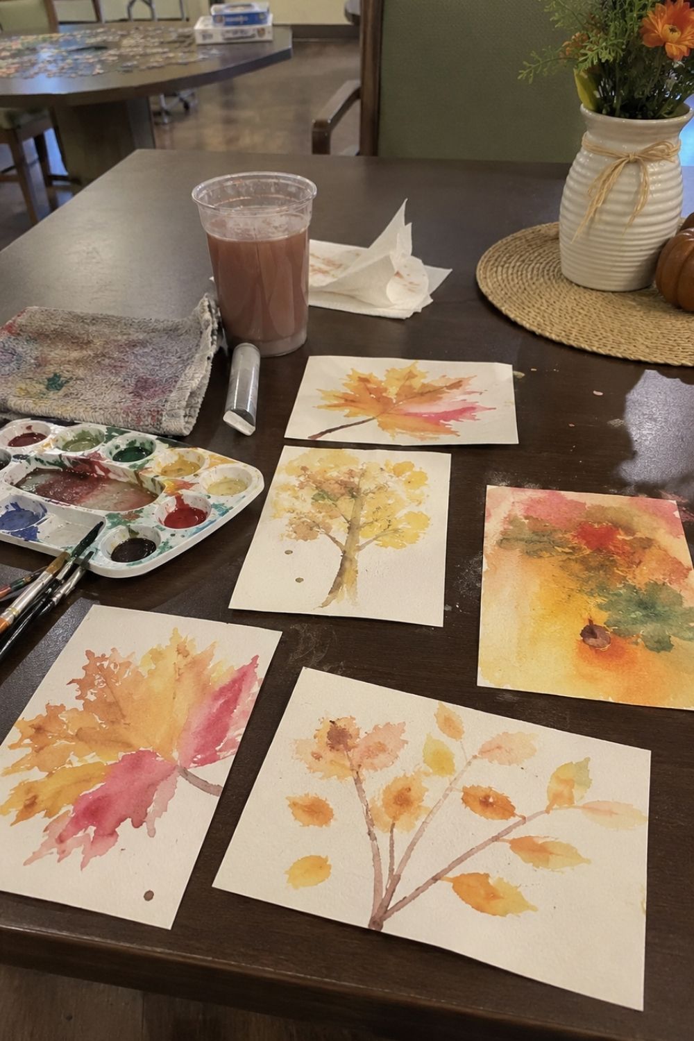 watercolor-leaf-cards-for-seniors