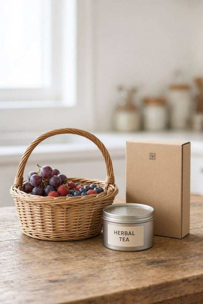 A_basket_with_a_small_cluster_of_grapes_and_berries_delibera