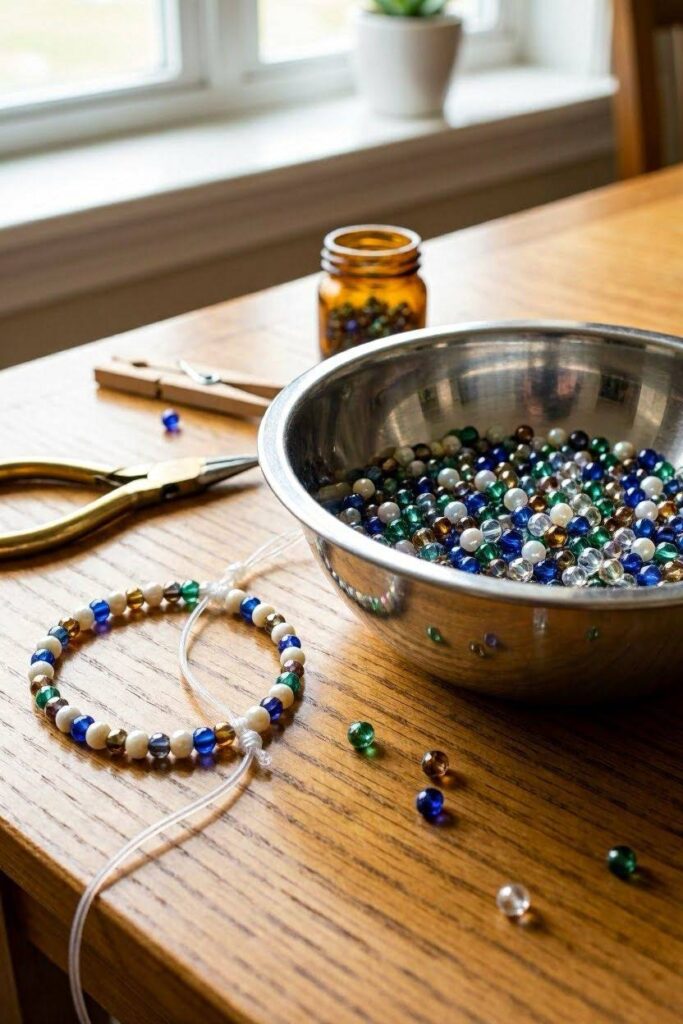 A_bead_spinner_bowl_filled_with_small_glass_beads_sitting_beside-a-bowl
