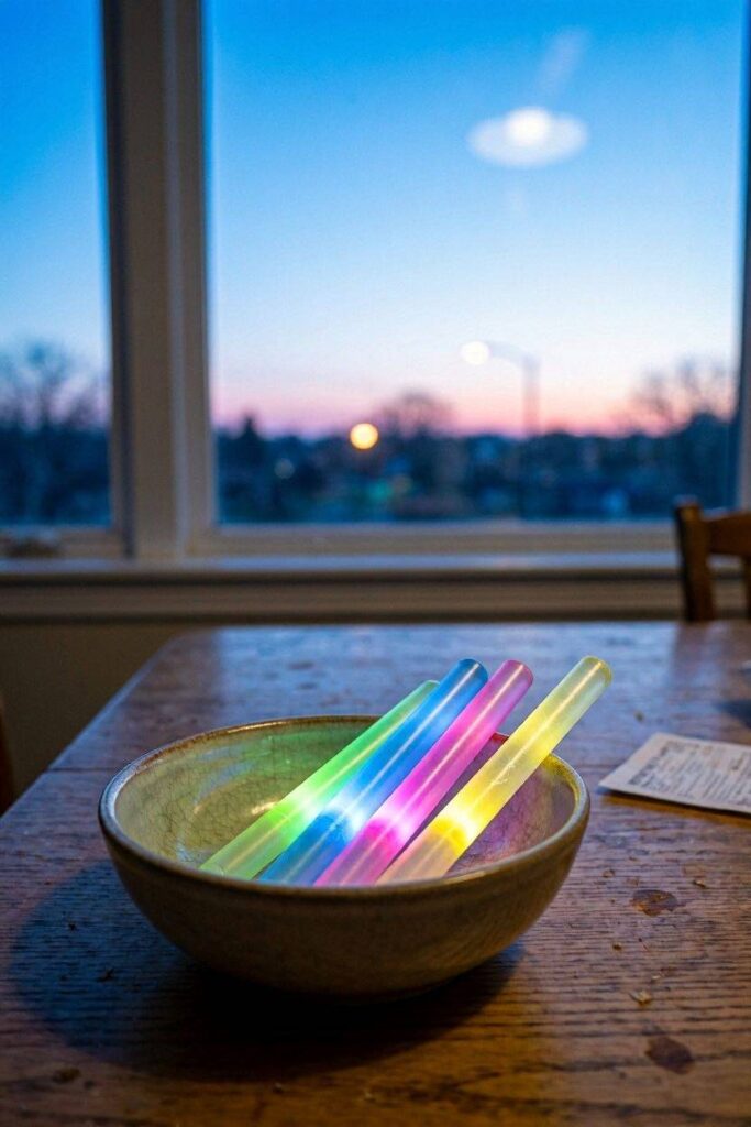 A_few_glow_sticks_one_cracked_and_glowing_faintly_resting_in-a-bowl