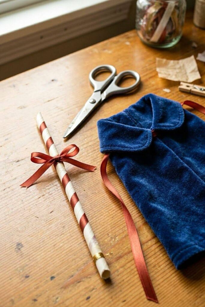 A_simple_handmade_wand_made_from_a_decorated_straw_and_ribbon-DIY-Halloween-gift-bags-for-grandchildren