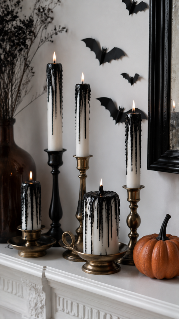 Autumn-Halloween-Candlelit-Mantel.
