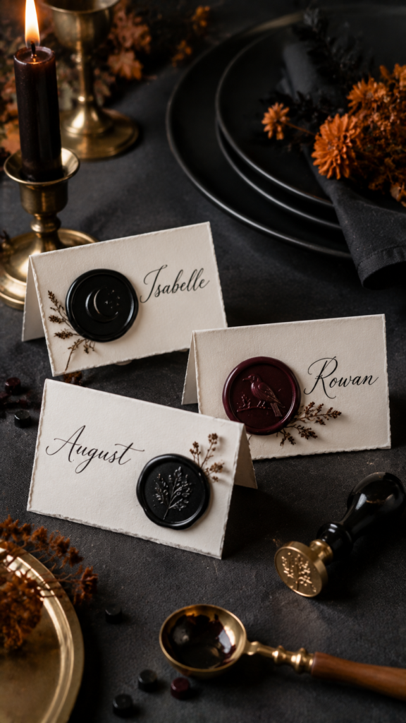 Autumnal-Gothic-Place-Cards-easy-Halloween-crafts-for-adults.