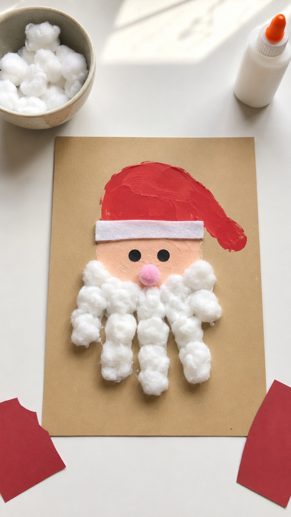 Cotton-Ball-Santa-Handprint-Craft.-Santa-handprint-crafts