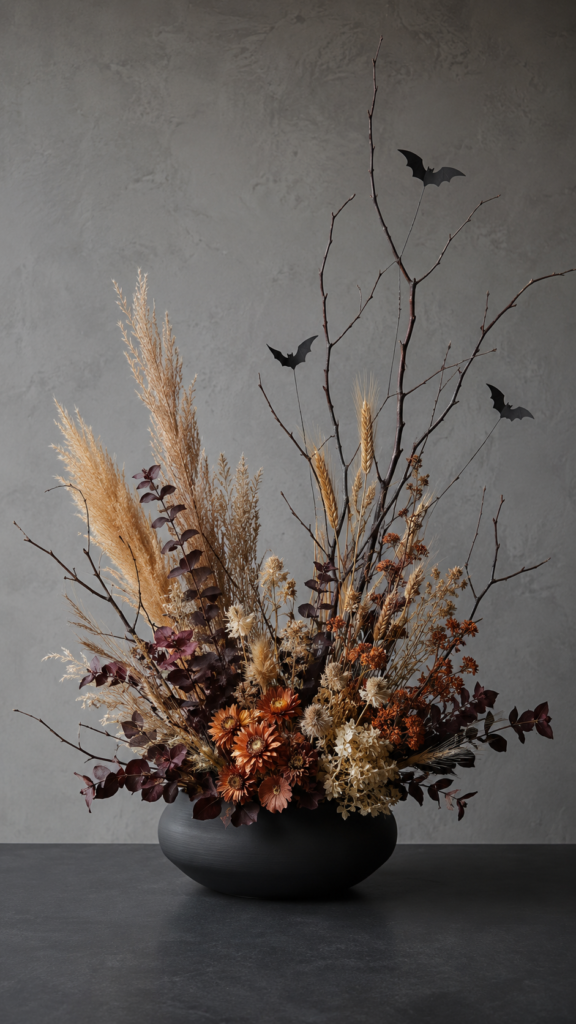 Dried-botanical-Halloween-centerpiece