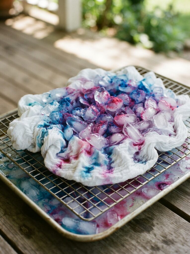 Fabric_melting_ice_dye.-