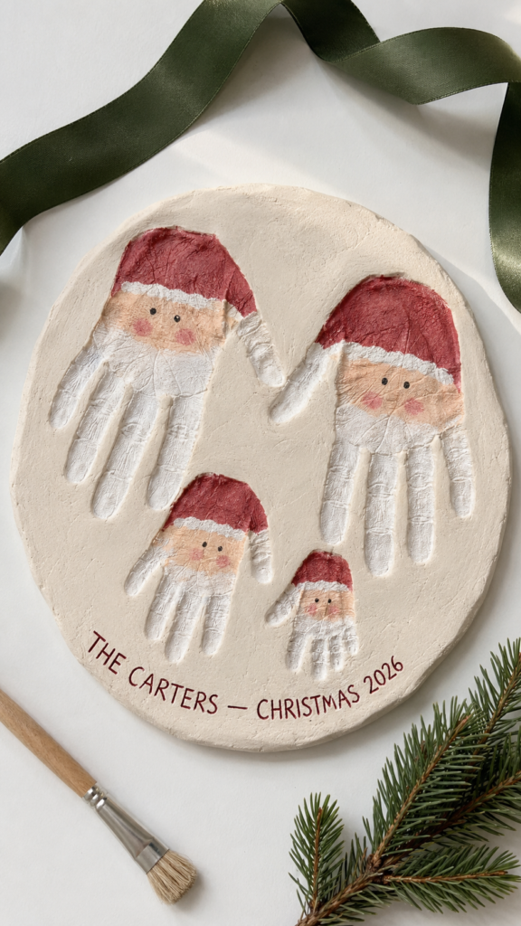 Family-Santa-handprint-clay-plaque-Santa-handprint-crafts
