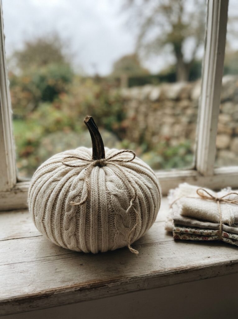 Faux_pumpkin_in_sweater_sleeve-wrap-design