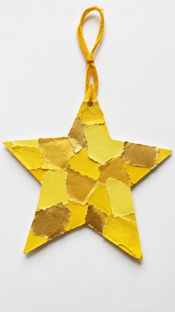 Golden-Paper-Mosaic-Star-Ornament