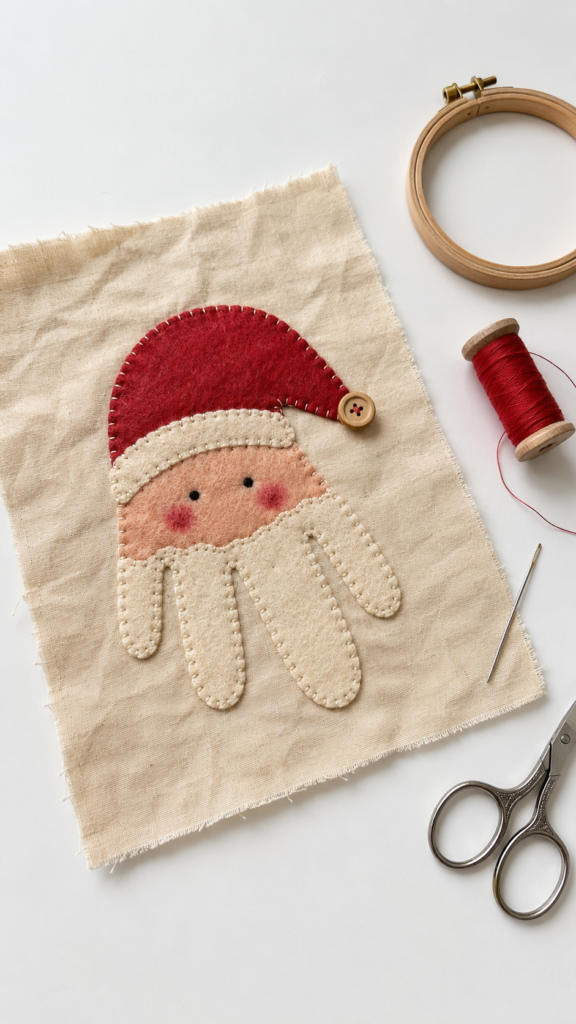 Handmade-Santa-handprint-felt-keepsake.
