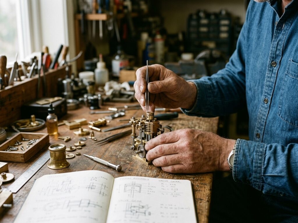 Man_assembling_mechanical_component-crafts-for-men-over-50.